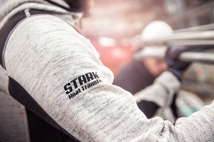 Bild på logga på arbetskläder