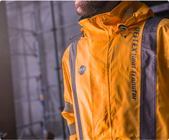 Workwear with transfer