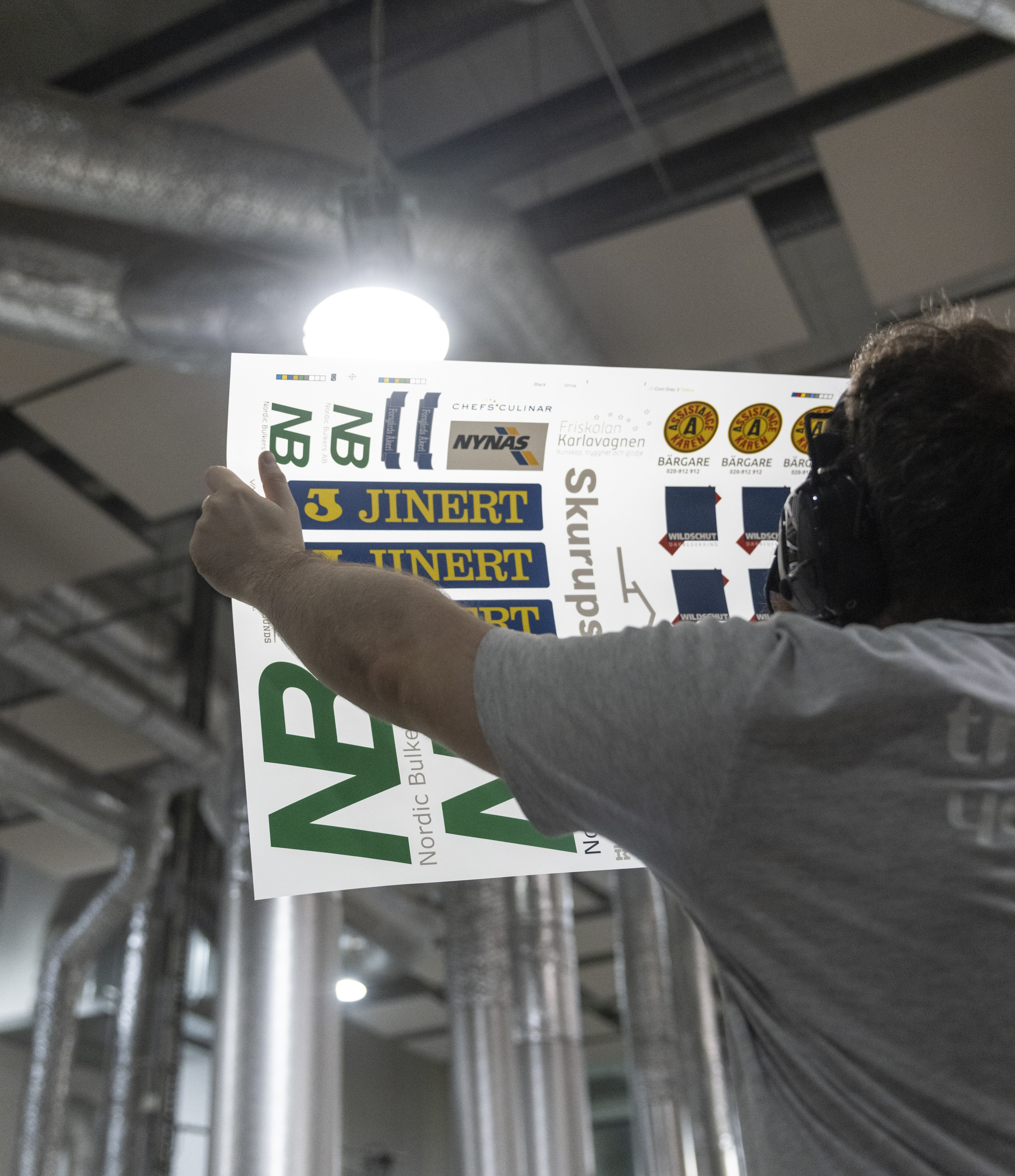 Sheets during the printing process