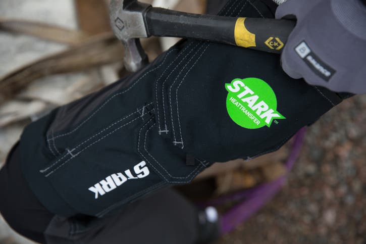 Picture of logo on work trousers