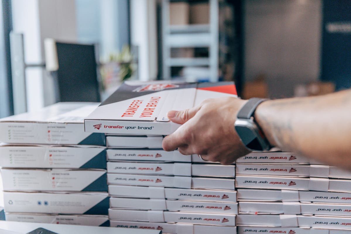 Stacked packages ready for dispatch